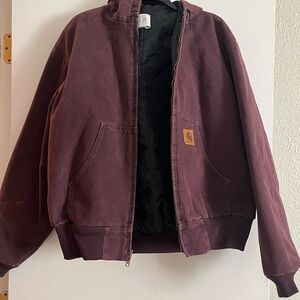 Carhartt Maroon Hooded Jacket